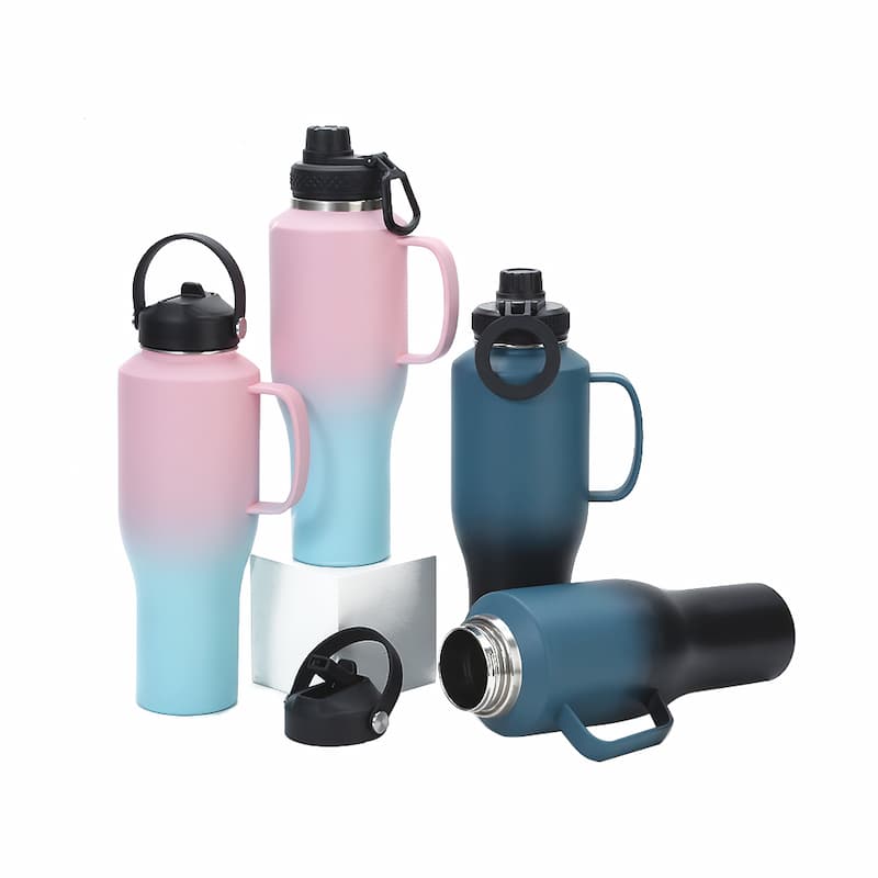 32oz T-Shape Water Bottle with Magnetic Phone Holder Lid