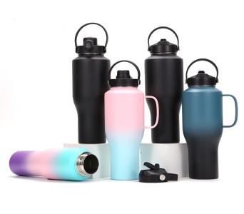 Classic Stainless Steel Water Bottle Fit in Car Cup Holder